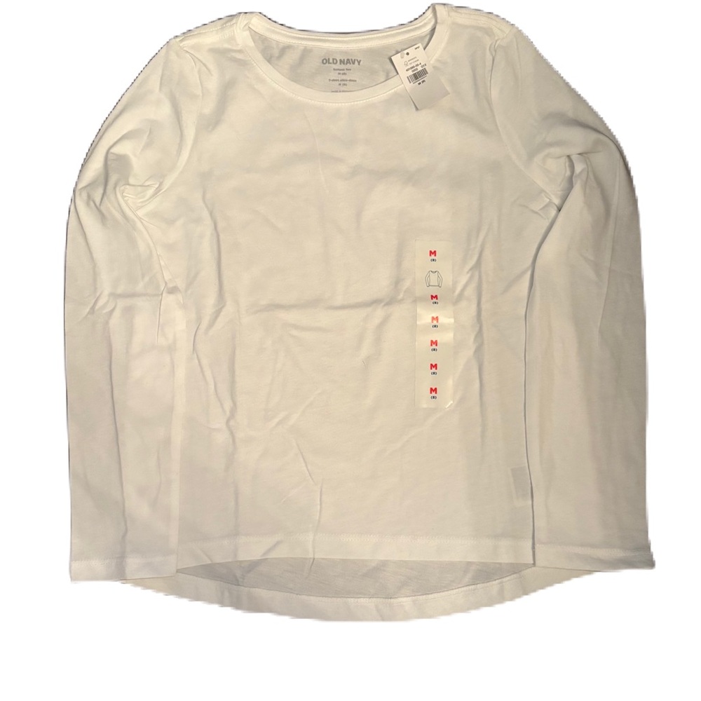 Old Navy White Long Sleeve Shirt - Size M (8)